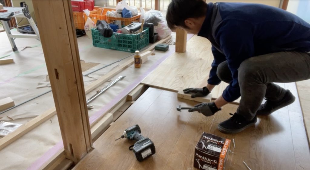 DIY:床上げ、床板作業工程4
セルフリノベーション
セルフリフォーム
空き家再生