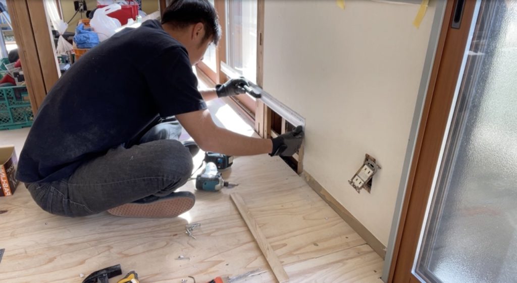 DIY：壁補修、石膏ボード貼り１
セルフリノベーション
セルフリフォーム
空き家再生