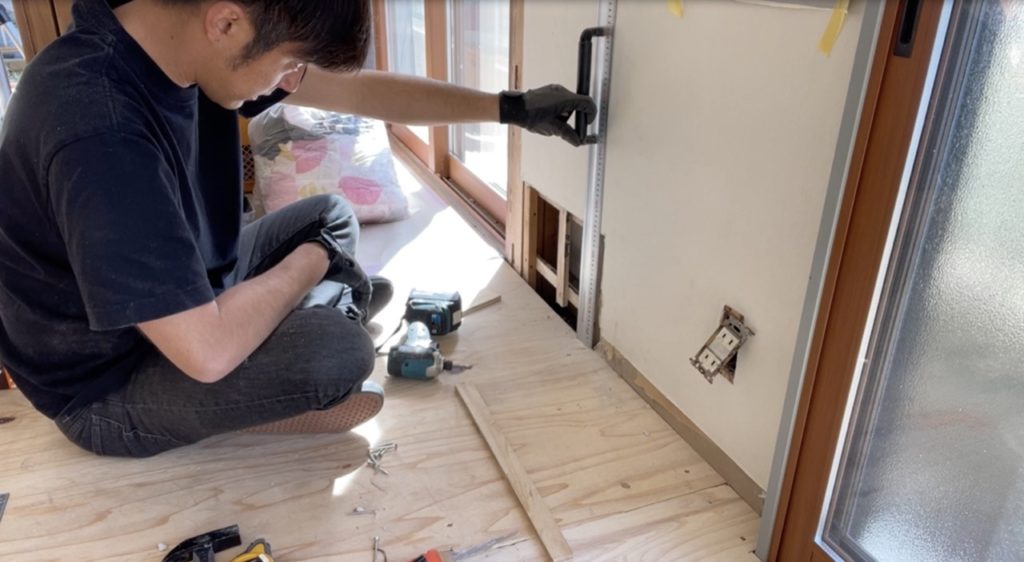 DIY：壁補修、石膏ボード貼り２
セルフリノベーション
セルフリフォーム
空き家再生