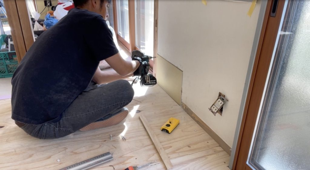 DIY：壁補修、石膏ボード貼り７
セルフリノベーション
セルフリフォーム
空き家再生