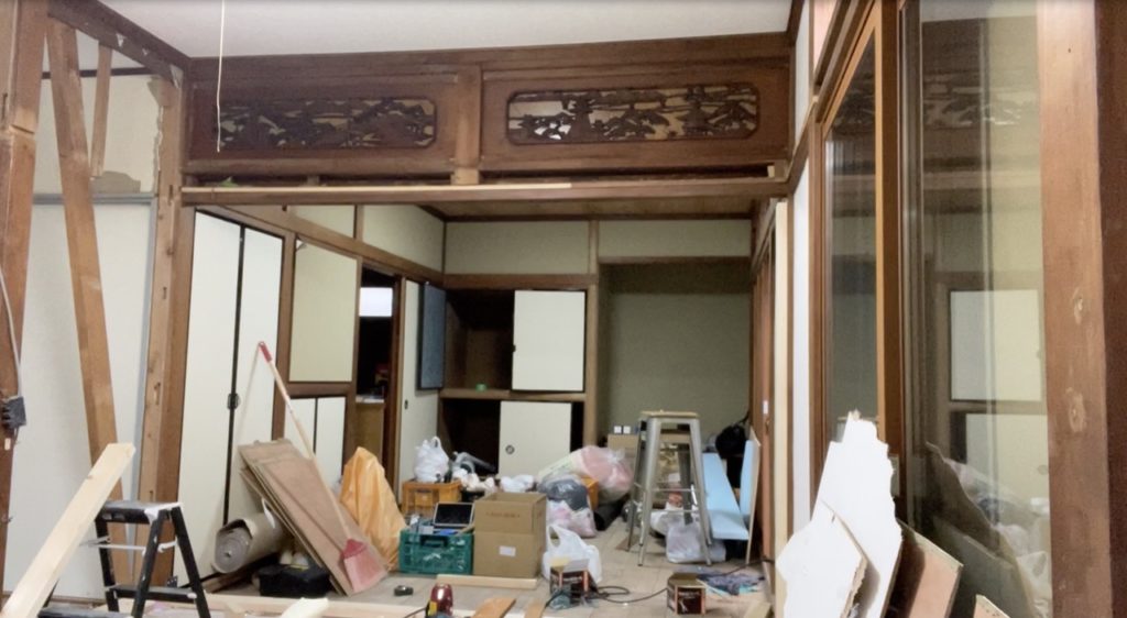 DIY：壁設置、骨組み作業２
セルフリノベーション
セルフリフォーム
空き家再生