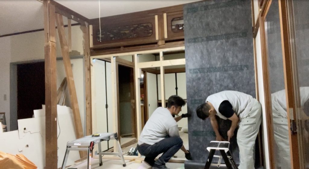 DIY：壁設置、遮音シート３
セルフリノベーション
セルフリフォーム
空き家再生