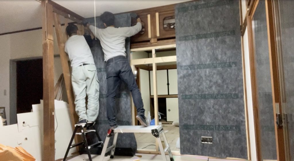 DIY：壁設置、遮音シート４
セルフリノベーション
セルフリフォーム
空き家再生