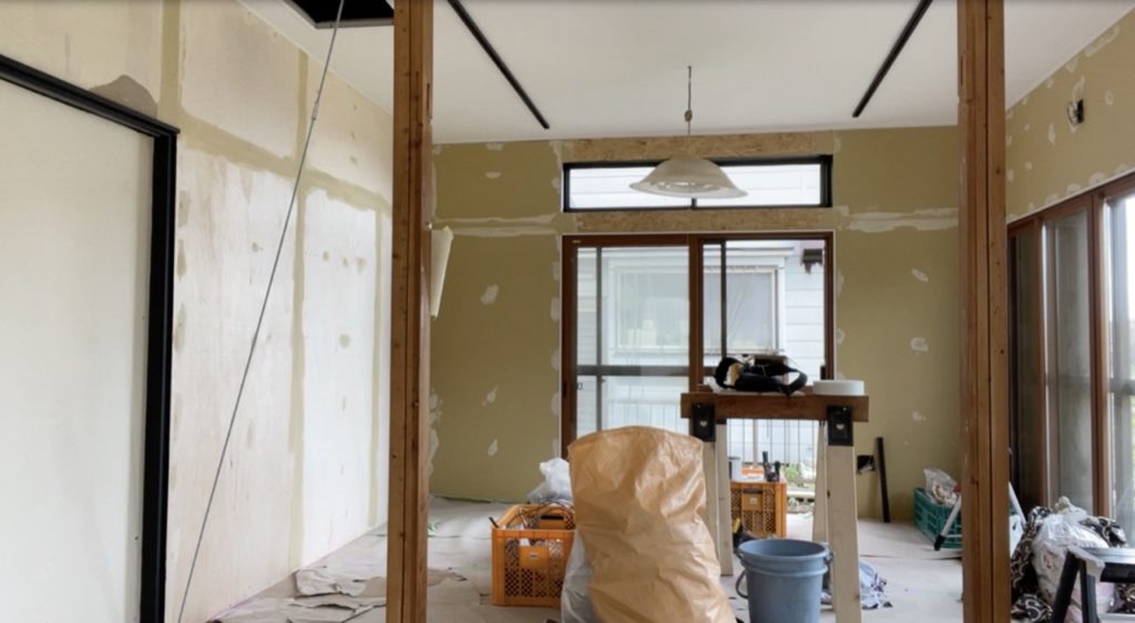 DIY：壁設置、ベニヤ板設置１０
セルフリノベーション
セルフリフォーム
空き家再生