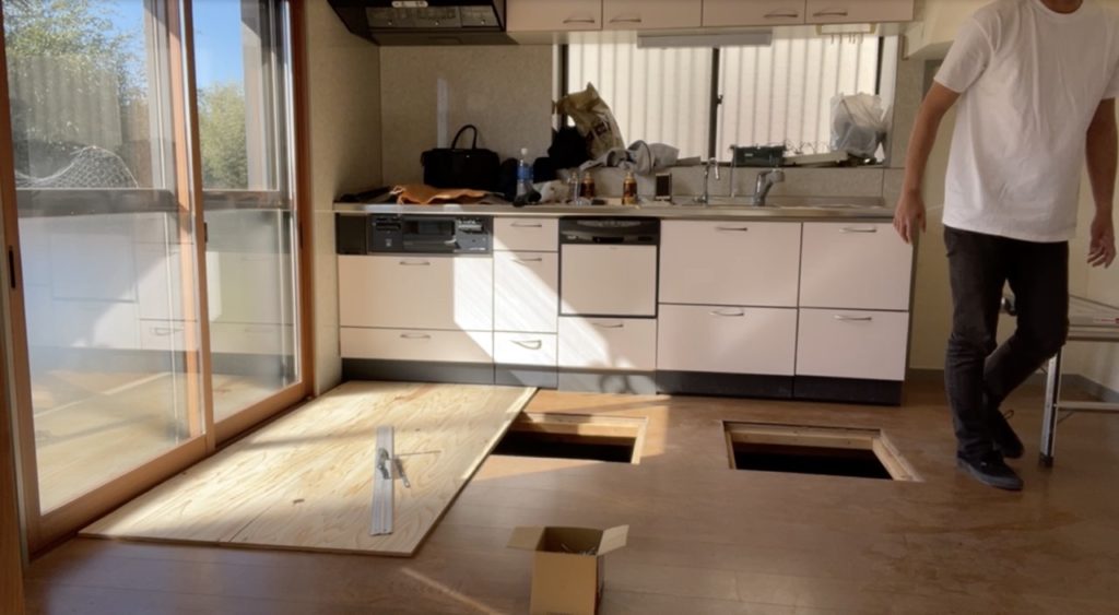 DIY：床上げ作業、ブロック１−１
セルフリノベーション
セルフリフォーム
空き家再生