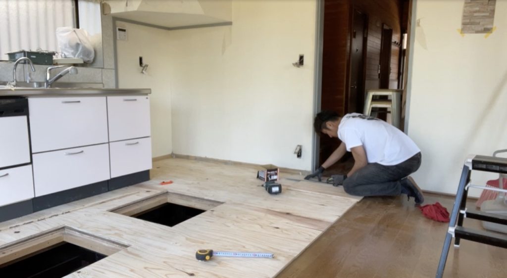 DIY：床上げ作業、ブロック５−２
セルフリノベーション
セルフリフォーム
空き家再生