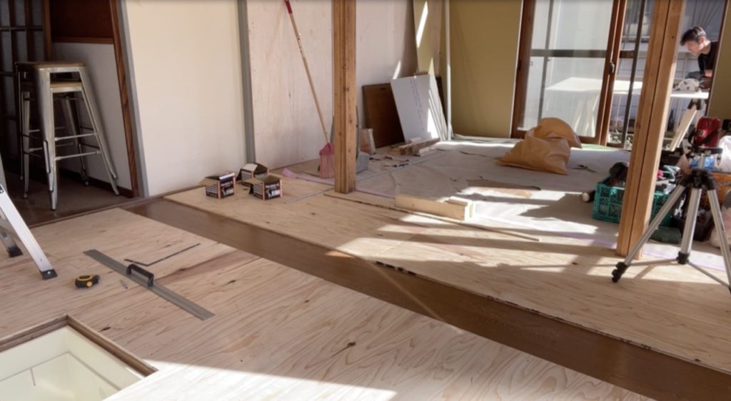 DIY：床上げ作業、ブロック６−１
セルフリノベーション
セルフリフォーム
空き家再生