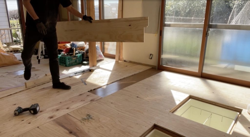 DIY：床上げ作業、ブロック７−２
セルフリノベーション
セルフリフォーム
空き家再生