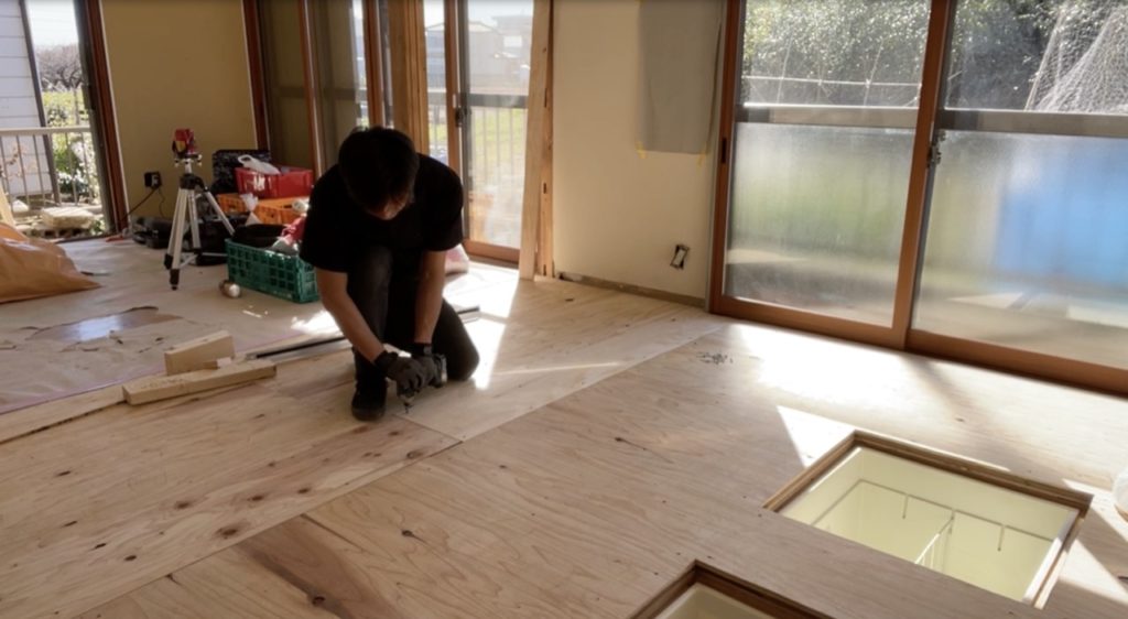 DIY：床上げ作業、ブロック７−４
セルフリノベーション
セルフリフォーム
空き家再生