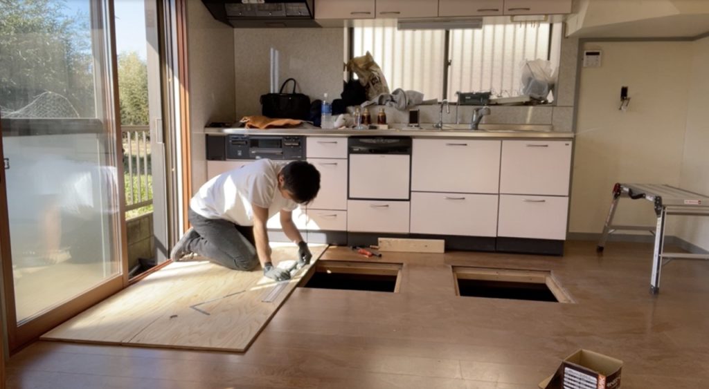 DIY：床上げ作業、ブロック１−６
セルフリノベーション
セルフリフォーム
空き家再生