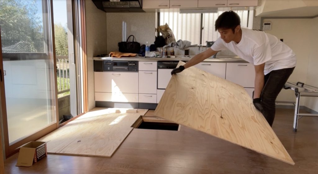 DIY：床上げ作業、ブロック２−１
セルフリノベーション
セルフリフォーム
空き家再生