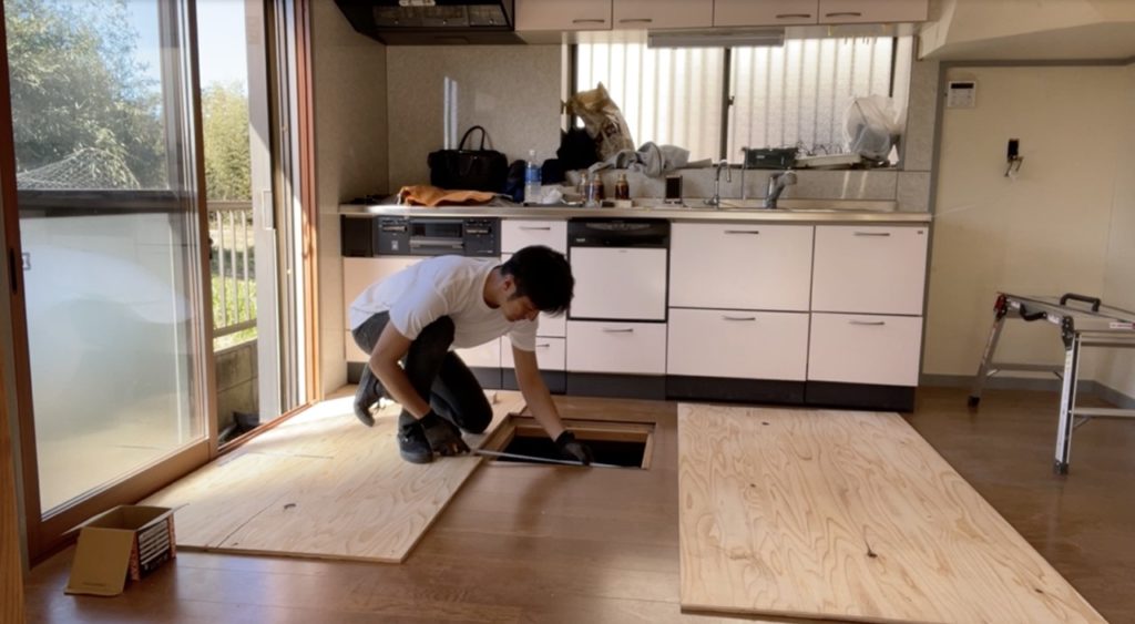 DIY：床上げ作業、ブロック２−５
セルフリノベーション
セルフリフォーム
空き家再生