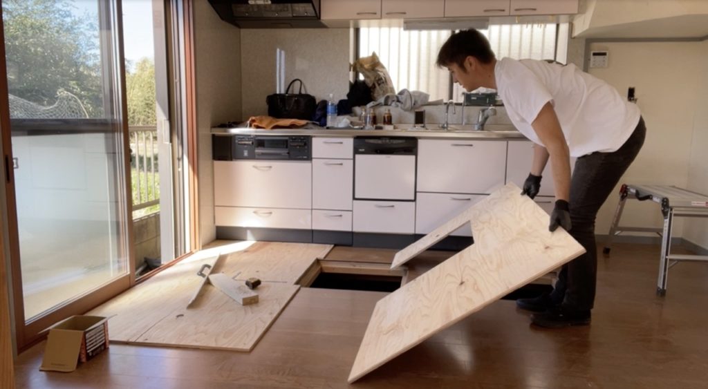 DIY：床上げ作業、ブロック２−７
セルフリノベーション
セルフリフォーム
空き家再生