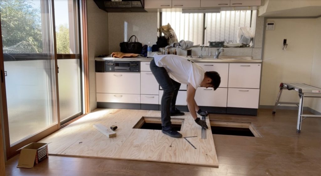 DIY：床上げ作業、ブロック２−８
セルフリノベーション
セルフリフォーム
空き家再生