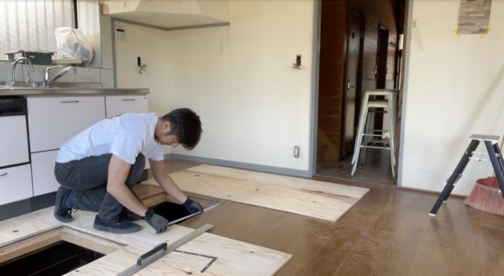 DIY：床上げ作業、ブロック３−１
セルフリノベーション
セルフリフォーム
空き家再生