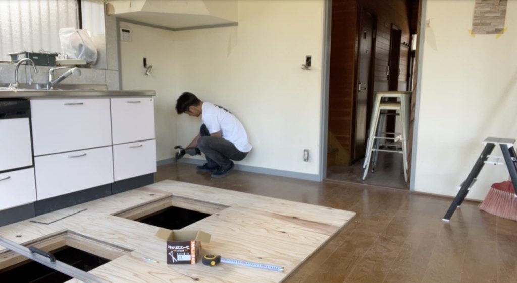 DIY：床上げ作業、ブロック４−１
セルフリノベーション
セルフリフォーム
空き家再生