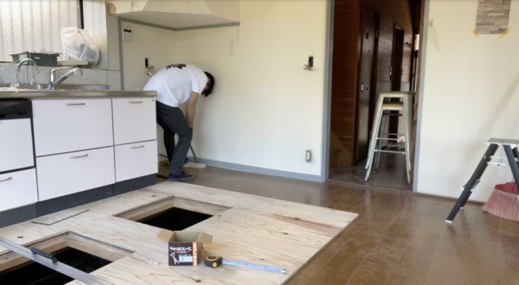 DIY：床上げ作業、ブロック４−２
セルフリノベーション
セルフリフォーム
空き家再生